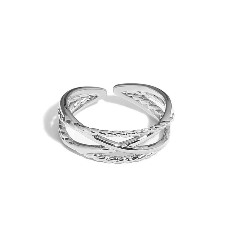 Irregular Pleated Ring Adjustable Ring