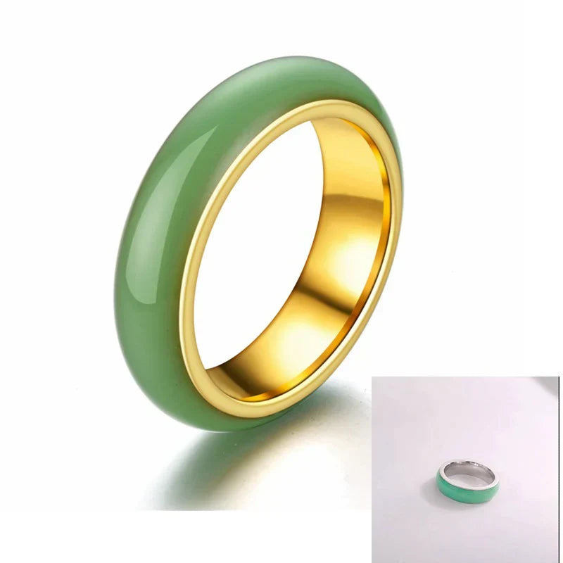 Titanium Steel Drop Oil Ring For Women