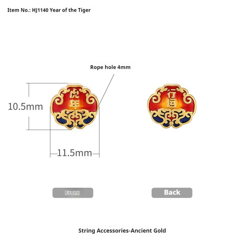 Alluvial Gold Ancient Yellow Gold Lucky Beads Diy Accessories