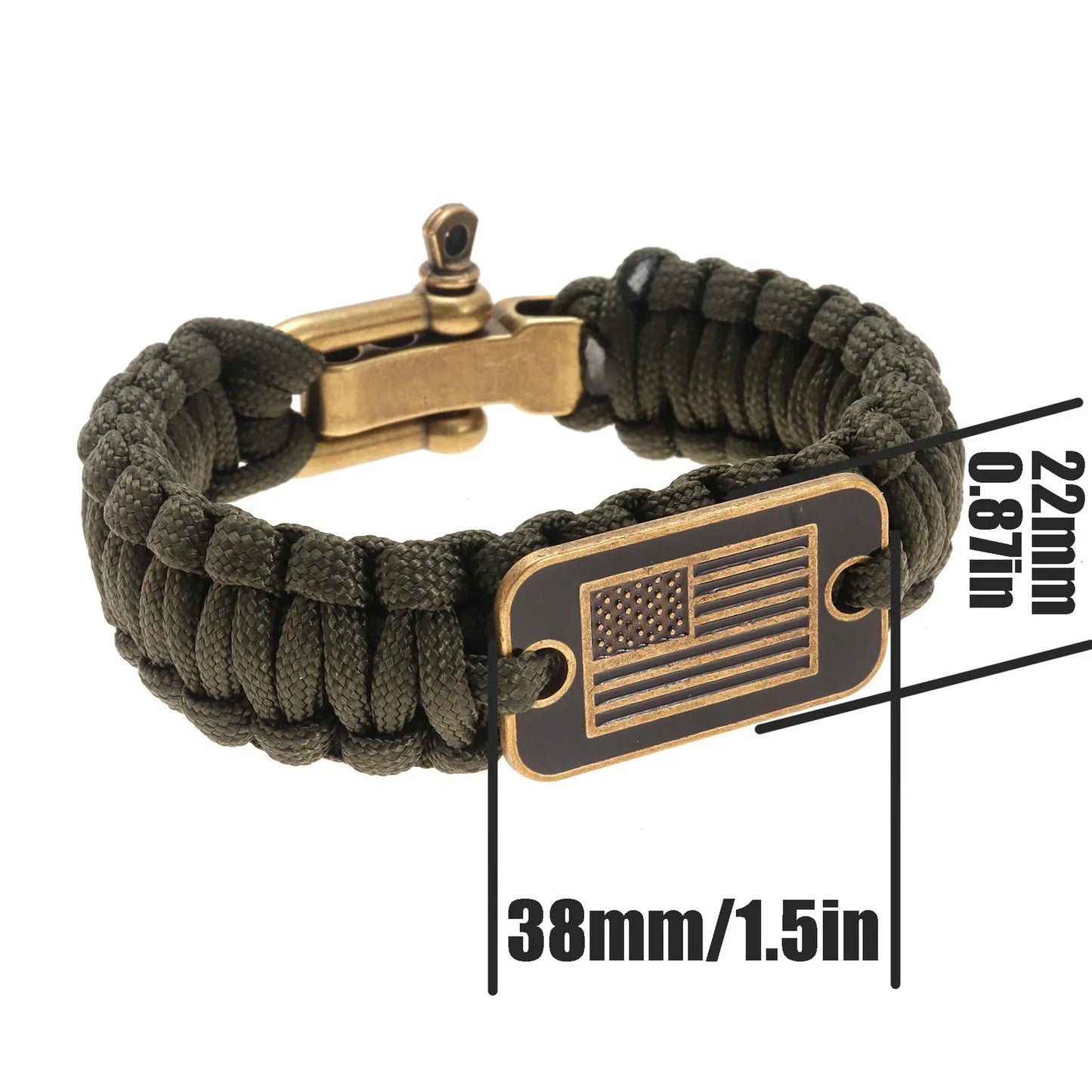 Outdoor Paracord Bracelet Survival Zinc Alloy