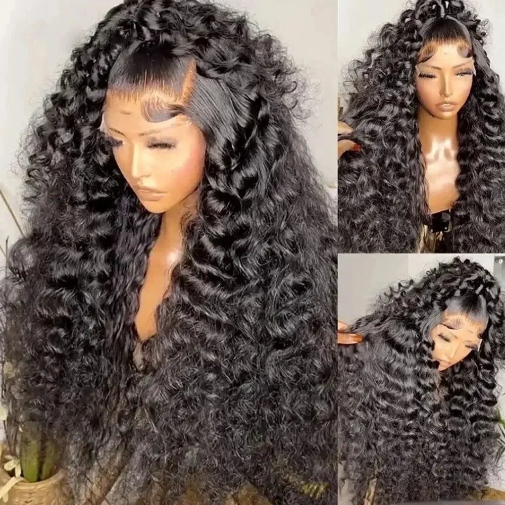 Deep Wave Lace Frontal Curly Wigs