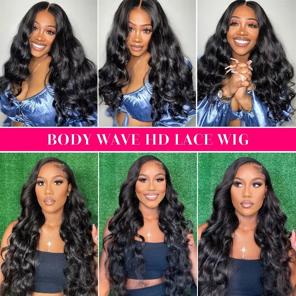 Body Wave Human Hair Curly Wigs