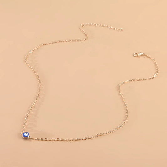Fashion Simple Blue Eye Pendant Necklace