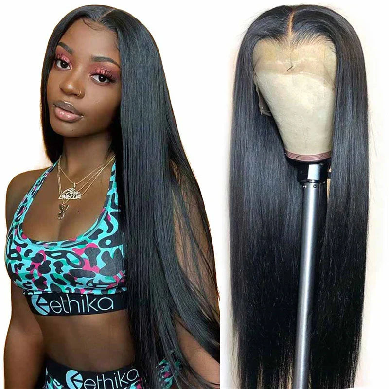 Premium Human Hair Long Straight Hair Cover