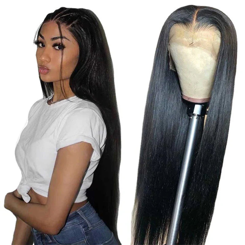 Premium Human Hair Long Straight Hair Cover